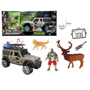 Safari‑Jeep Lekesett med Figur og Dyr